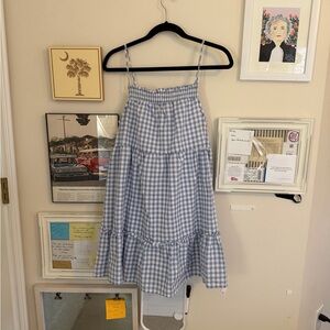 Blu Pepper Blue Gingham Women's Skirt